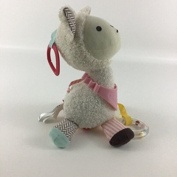 Skip Hop Baby Activity Llama Plush Stuffed Animal Rattle Teether Crinkle Toy - Picture 3 of 6
